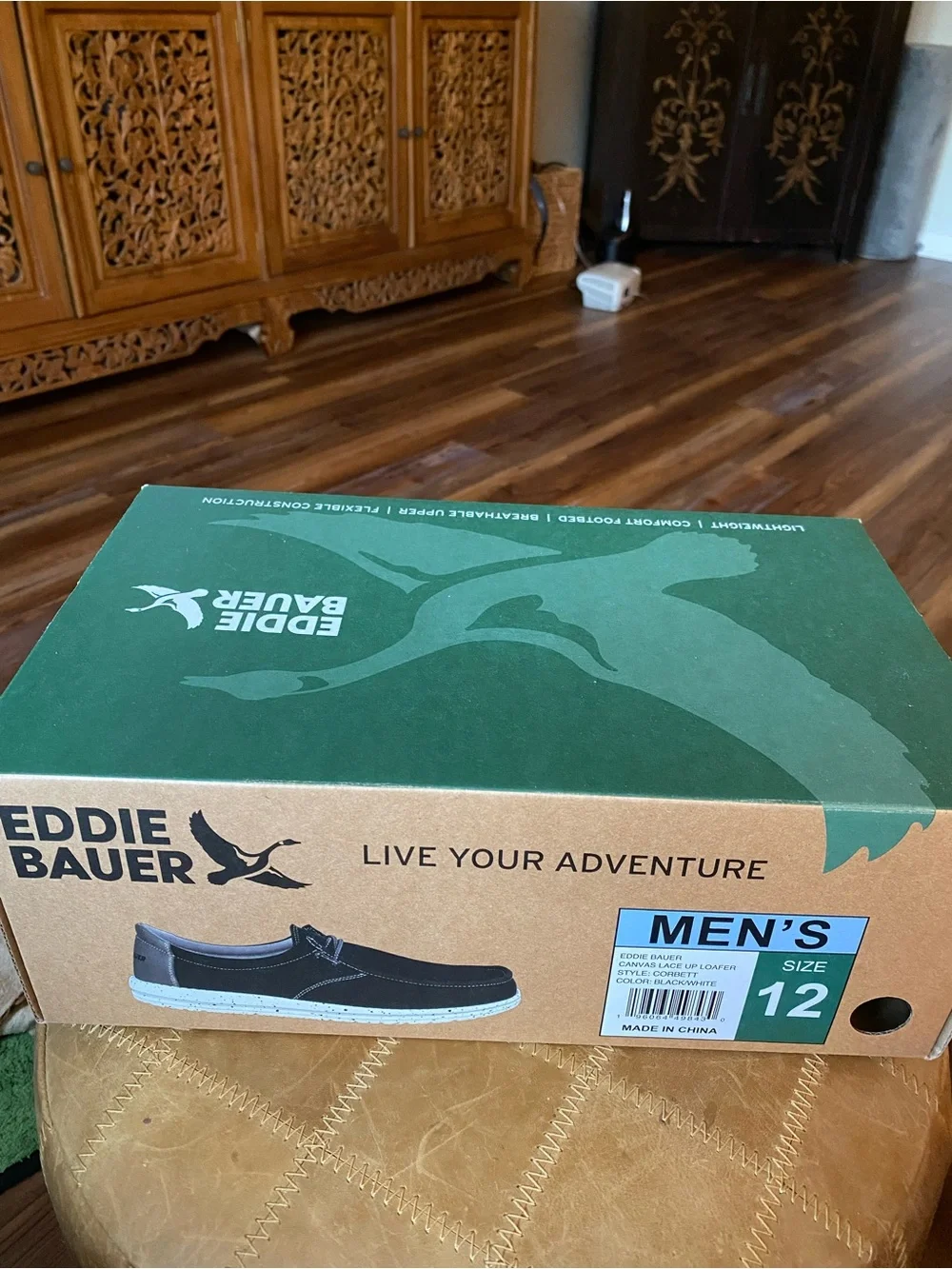 Eddie Bauer Black Slip-On Casual Loafers